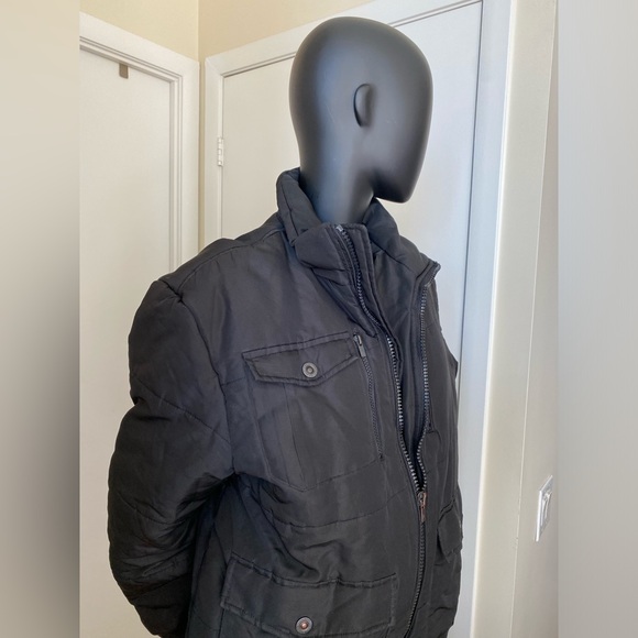 Black Bomber Winter Jacket - Picture 5 of 7